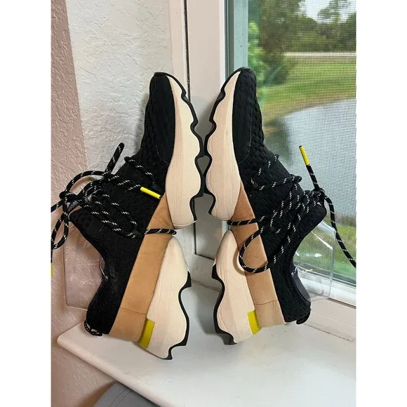 Sorel Kinetic Impact Lace Sneakers in Black Tan and Chartreuse Women’s Size 8.5 - Picture 3 of 12